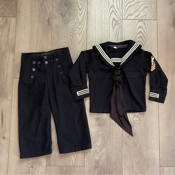 Vintage Naval Navy Toddler Child Size 4 Uniform Outfit